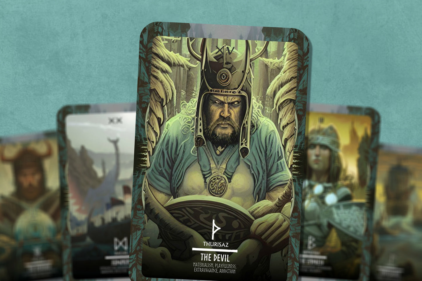 Vikings Tarot - Norse Cards - Major Arcana - Runes - Nordic Tarot