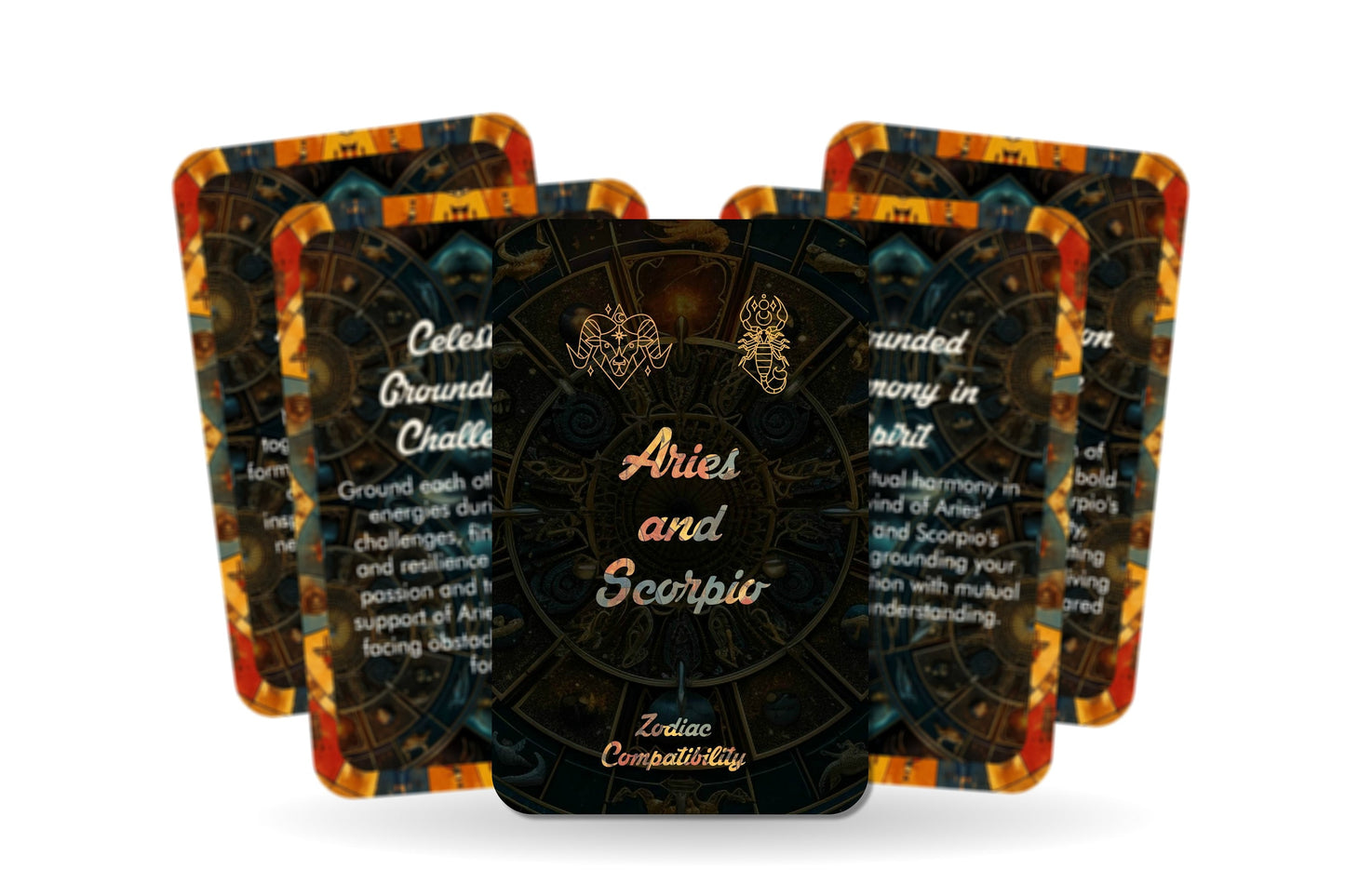 Aries and Scorpio - Zodiac Compatibility - Divination tools - Oracle cards - Star Sign Compatibility - Horoscope Compatibility Cards