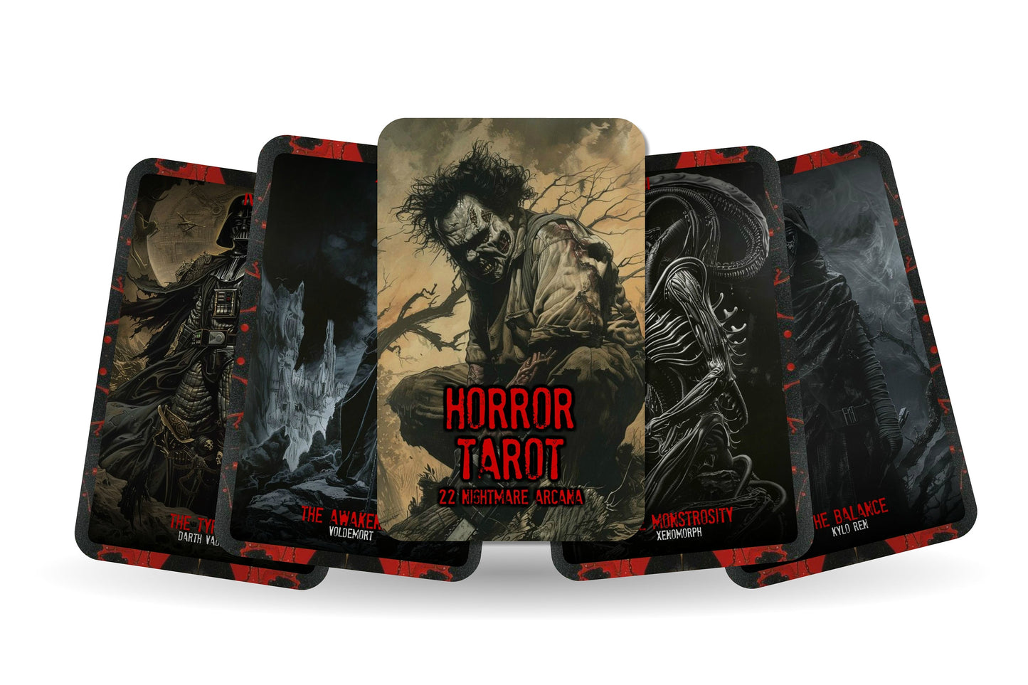 Horror Tarot - The Nightmare Arcana -  22 Cards - Novelty Gift - Horror Cards